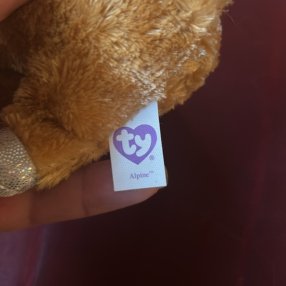 Rare Alpine Red Nose Gold Antler Reindeer Beanie Boo - Picture 6 of 6